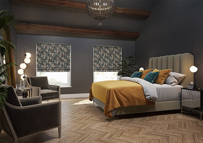 Wisteria Silk, Black - Twist&Fit Roman Blind - Image 6